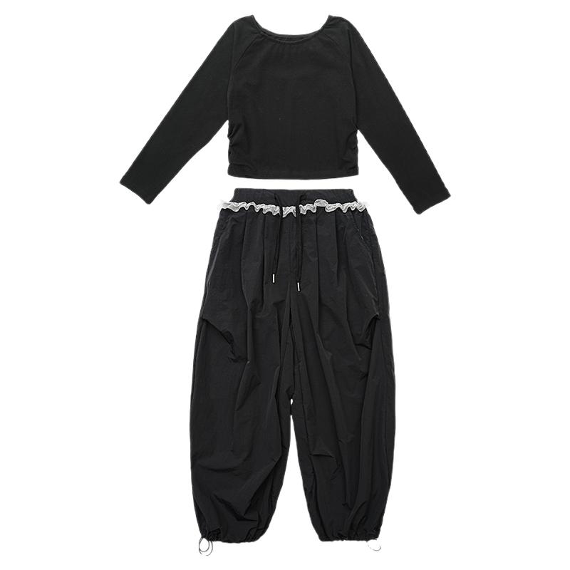 皮皮妞女童爵士舞服装阔腿裤