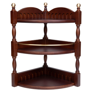 化妆品收纳盒木桌面高级感中古风转角香薰香水置物架梳妆台收纳架