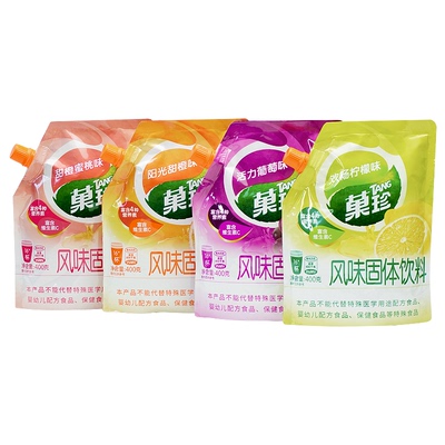 菓珍甜橙蜜桃柠檬多种口味壶嘴装400g果珍维C橙汁冲饮粉速溶饮料