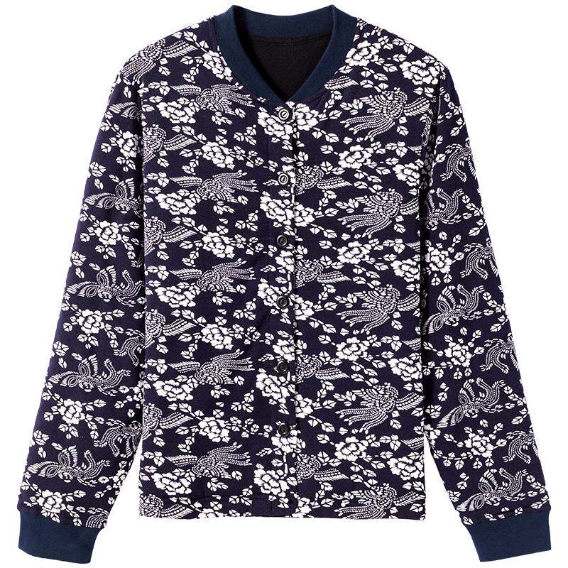 旺秋桑蚕丝内搭圆领长袖保暖棉服
