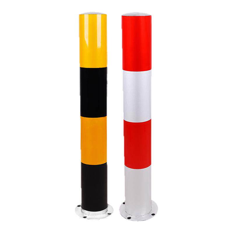 红白镀锌钢管警示柱固定挡车反光立柱路口警示柱隔离标志柱防撞柱