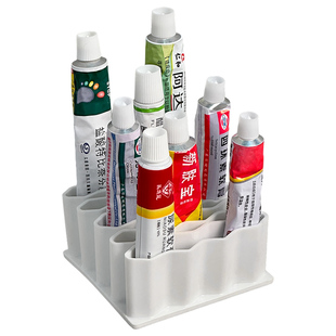 药膏收纳架分格管状药整理神器桌面放胶水条状药品软膏药物置物架