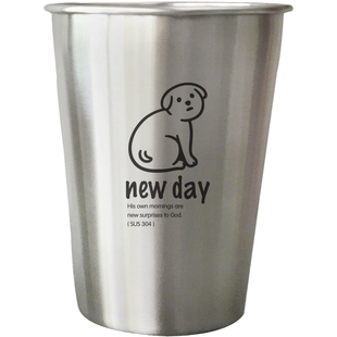 宝宝刷牙杯可爱防摔漱口杯幼儿小孩子 304不锈钢儿童牙缸男童女童