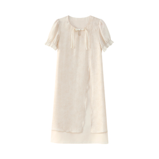 莱赛尔奈格薇儿小个子新中式连衣裙女夏2026新款国风旗袍天丝长裙