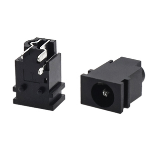 DC-049插脚外径5内芯1.65针3脚座固定脚耐温优质DC电源母座梅花针