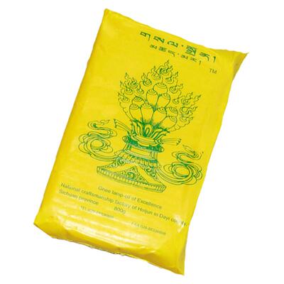 藏区寺院家庭供佛酥油灯植物酥油