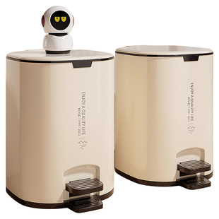 垃圾桶家用2025新款大容量脚踏式厨房客厅卧室卫生间厕所带盖纸篓