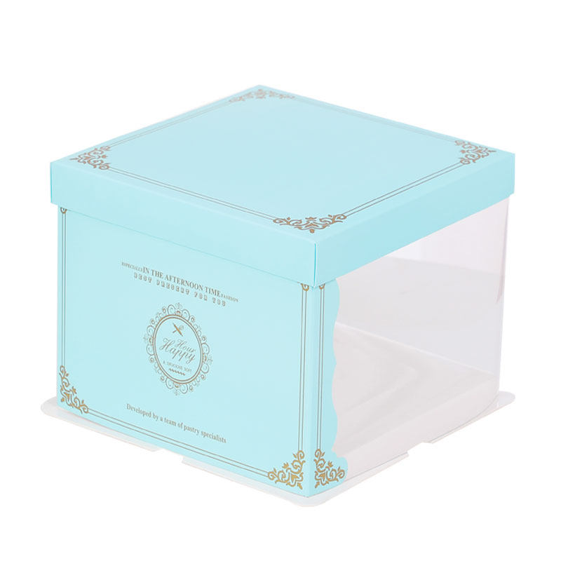 半透明6六8八10十12十二寸全大尺寸单双层加高生日蛋糕盒子包装盒