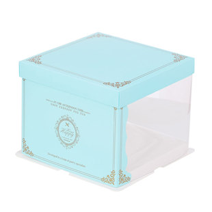 半透明6六8八10十12十二寸全大尺寸单双层加高生日蛋糕盒子包装盒