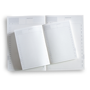 hobo适配一日一页自填日期简约A5A6手账本半年日程本计划手帐拼贴