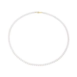 周大生轻灵珍珠项链18k金近正圆强光小米珠项链时尚轻奢颈链3-4mm