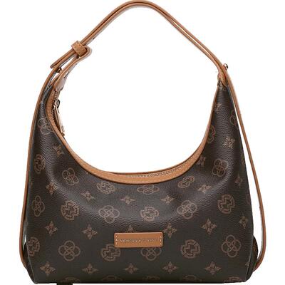 稻草人经典撞色印花单肩包斜挎包