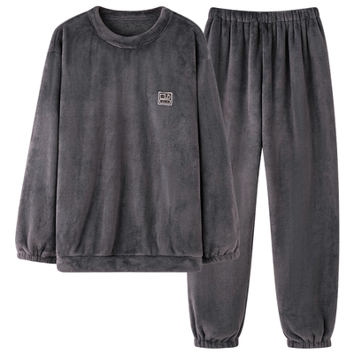 2025新款男士睡衣珊瑚绒保暖冬季