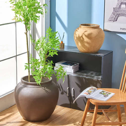 镁泥花箱种植箱户外花园大型绿植马槽客厅阳台花盆长方形水泥长条