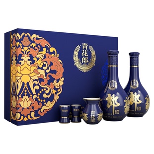 【年货礼盒】郎酒 青花郎53度酱香型白酒 双瓶礼盒装正品送礼宴请