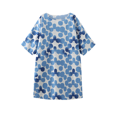 短袖连身长裙多色家居服