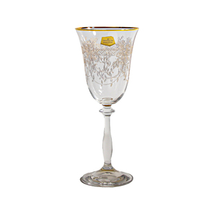 捷克进口水晶玻璃高颜值香槟杯白葡萄高档描金家用复古高端红酒杯