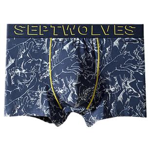 七匹狼男士内裤男生纯棉四角裤男款官方高档正品2025新款短裤男式