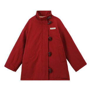 布丁哈鲁冬装女童童装外套2025秋冬季新款儿童双面穿中长款外套