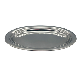 美式ins餐具不锈钢椭圆蒸鱼盘水果沙拉盘甜品托盘烧烤肠粉咖喱盘