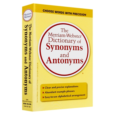 韦氏英语同义词反义词词典字典 韦小黄英文原版Merriam Webster Dictionary of Synonyms and Antonyms搭word power made easy单词