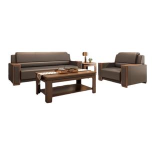 办公沙发商务简约三人位休息区办公室沙发接待会客茶几茶台一体式