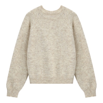 onemore复古菱格针织开衫