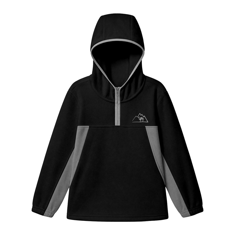 骆驼儿童连帽抓绒衣保暖运动服