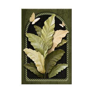 家大业大入户正对门挂画新款肌理砂岩画玄关装饰画好寓意走廊壁画