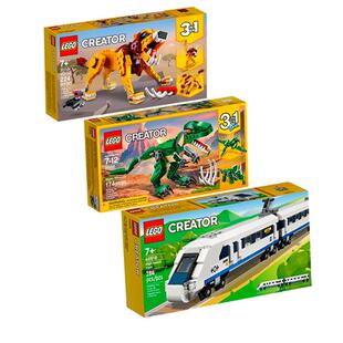 【自营】自营乐高积木40518火车高铁动车百变恐龙霸王龙狮子动物