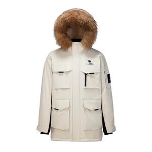 骆驼火焰羽绒服女装2025冬季新款时尚百搭情侣加厚工装极寒外套