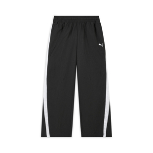 PUMA彪马张凌赫同款防风拒水排湿撞色宽松阔腿弯刀裤长裤 638464