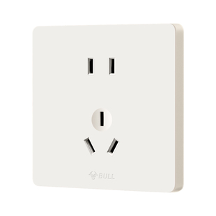 公牛开关插座官方正品五孔插座面板86型暗装G12肤感米绒白奶油风