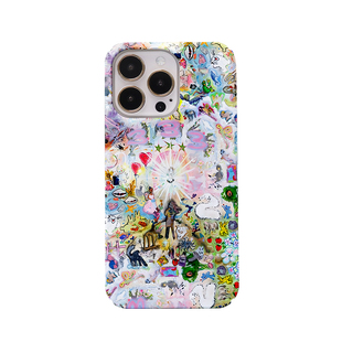 欧美涂鸦圣光时尚适用于苹果15手机壳14pro个性创意iPhone13高级12艺术华为mate60pro菲林硬壳防摔新款小米