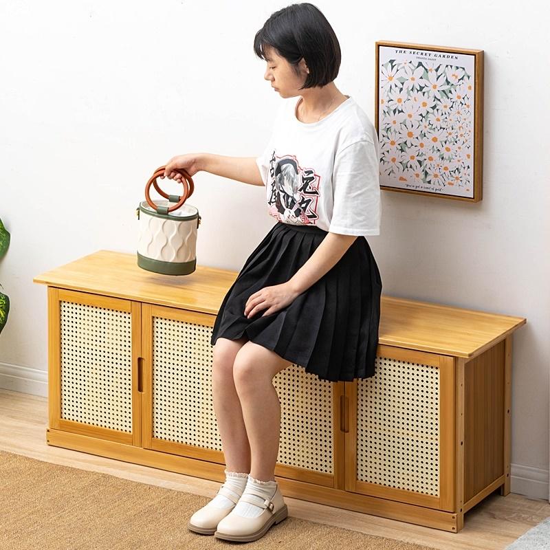 换鞋凳家用门口长条凳穿鞋凳鞋柜一体坐凳鞋架可坐式实木入户进门