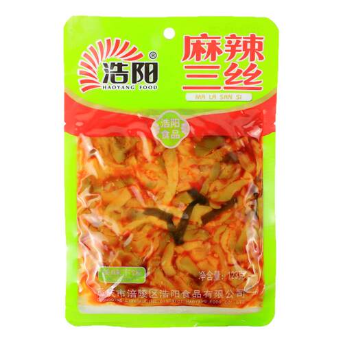 涪陵浩阳下饭菜123g袋整箱50袋重庆红油榨菜丝榨菜特产咸菜丝