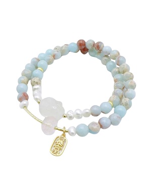 灰玛瑙扎基拉姆老山檀手链宫赋能