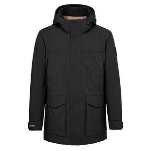 VSKONNE威斯康尼男羽绒服连帽中长款休闲尼克服白鹅绒羽绒外