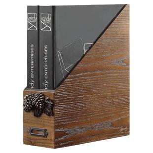 那澜多好美式文件收纳桌面书立文件夹家用杂志架书籍收纳盒资料架