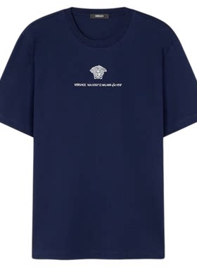 【季末优惠】VERSACE/范思哲 男士刺绣Medusa Milano T恤