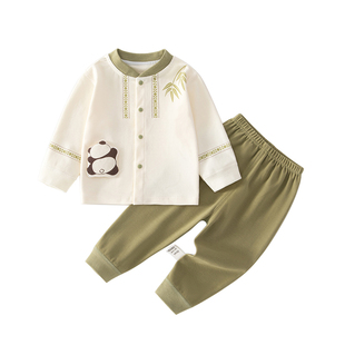 婴儿衣服a类纯棉超萌分体套装婴幼儿洋气外出服六个月男宝宝66码