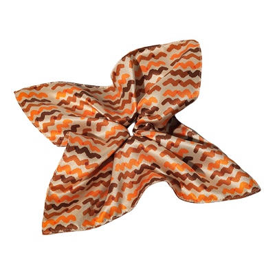 真丝印花方巾发圈重磅桑蚕丝