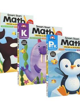 Evan Moor Smart Start Math Prek-G1 美国加州进口教辅聪慧启蒙系列数学主题故事活动练习册 幼儿园PreK-1年级 带音频 原装正版
