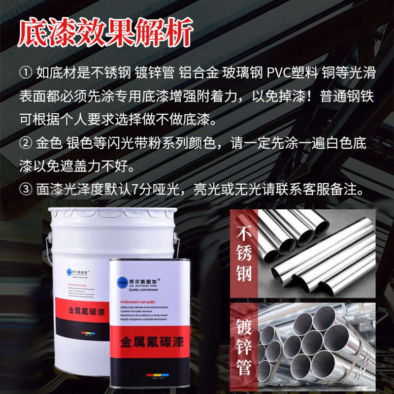 氟碳漆油性漆防锈漆桶装金属漆户外不锈钢铝合金漆铁门栏杆翻新
