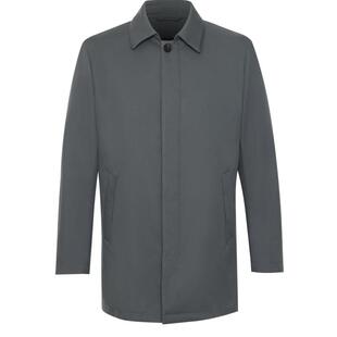 [可拆卸鸭绒内胆]SATCHI沙驰男装男士羽绒风衣冬季商务行政外套厚