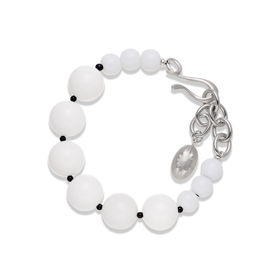 MONSECRET天使石白瓷石海浪手链