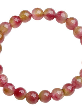 冰种天然冰种玉髓西瓜碧玺手串