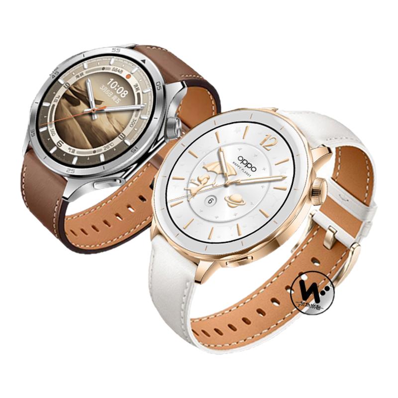 适用oppowatchx3mini手表带OPPO X2 MINI手表真皮表带X2新款MINI按键款2代智能表oppo迷你夏季女款白色腕带