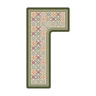 厨房地垫7字型防水防油防滑垫专用大尺寸脚垫子可擦免洗地毯家用