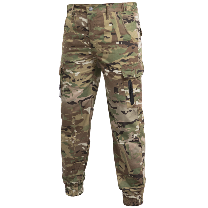 执政官迷彩裤男春秋束脚裤军迷宽松小脚裤多袋防水机能户外工装裤